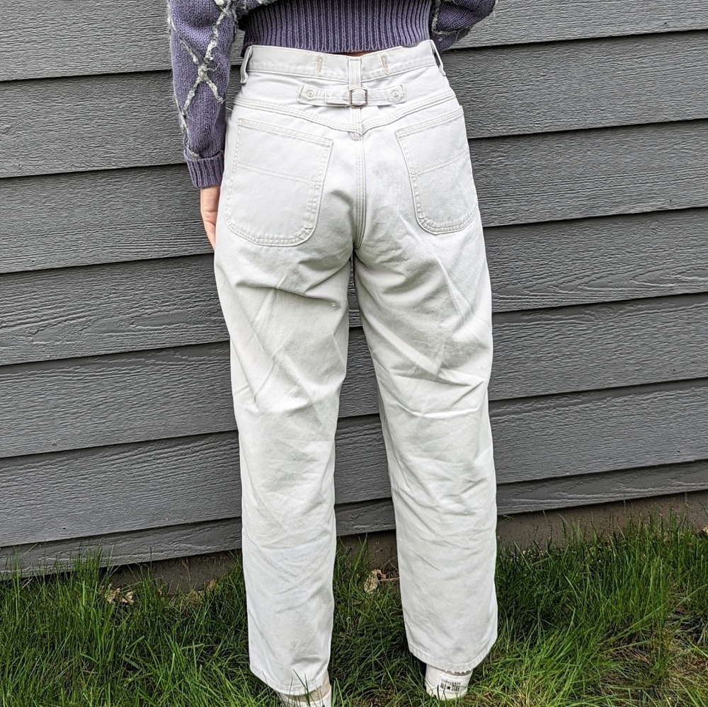 loose fit 1990's 90's BUCKLE BACK JEANS lee riveted M - Picture 3 of 11